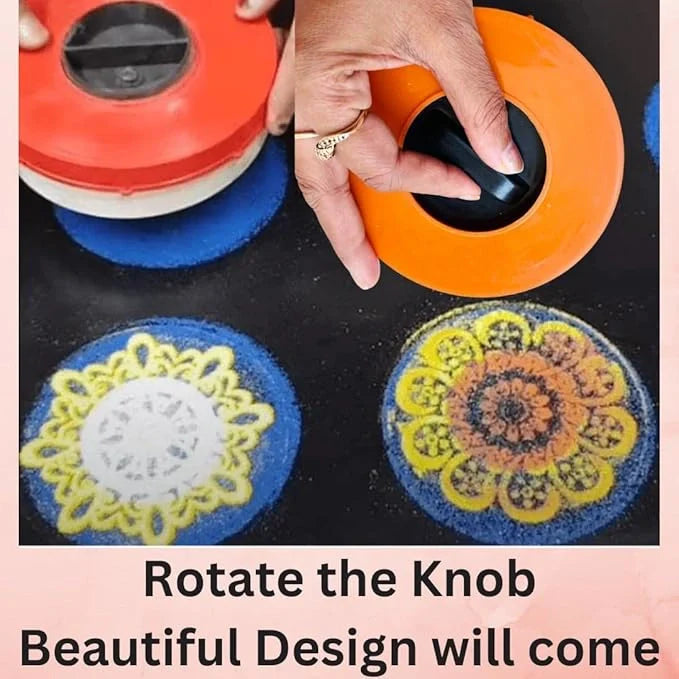 Rangoli Making Kit™ Includes Magic Tool (4 inch) Random Design