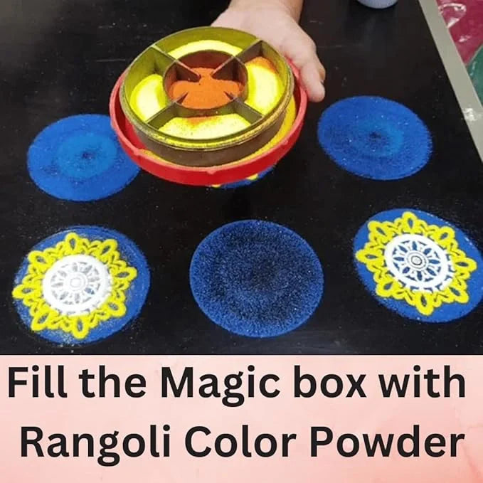 Rangoli Making Kit™ Includes Magic Tool (4 inch) Random Design